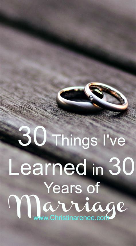 30 Things Ive Learned In 30 Years Of Marriage Part 3 Christina Renee