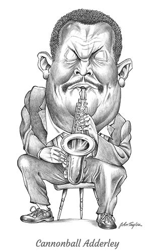 Cannonball Adderley Jazz Musician Caricature Downloadable John