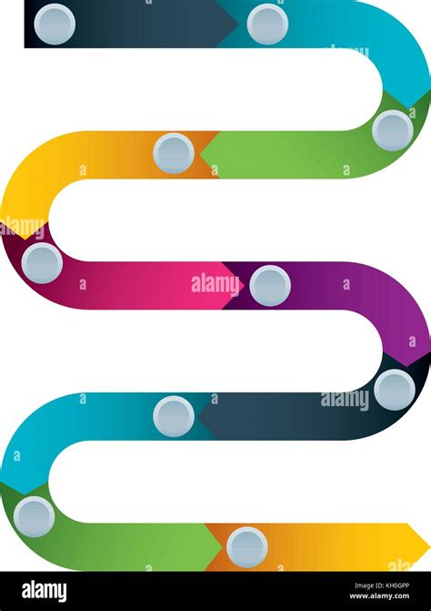 Abstract Colorful Path Timeline Infographic Template Stock Vector Image
