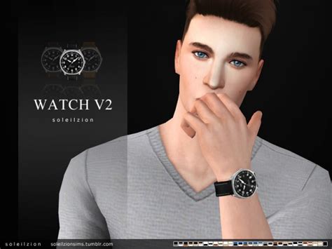 The Sims Resource Watch V2 Leather By Soleilzion • Sims 4 Downloads