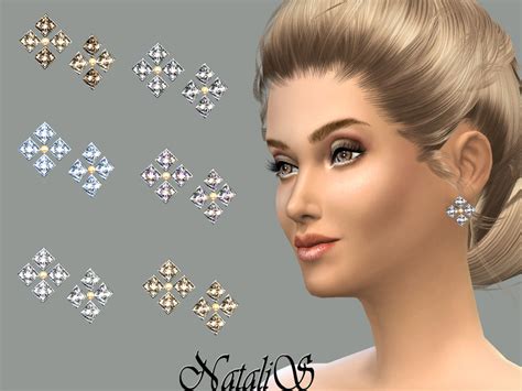 Natalisgentle Crystals Stud Earrings Fa Fe