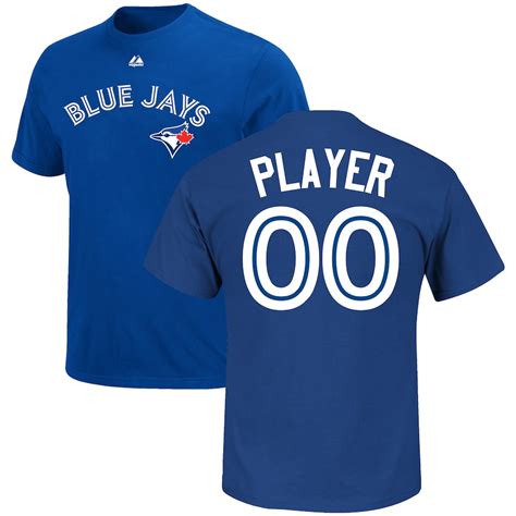 Majestic Toronto Blue Jays Royal Custom Roster Name And Number T Shirt