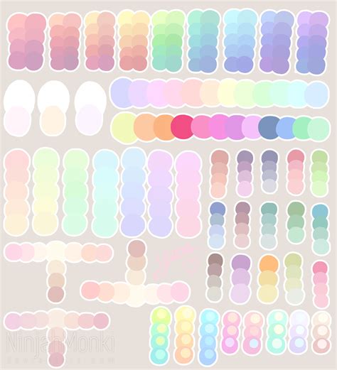 Image Result For Pastel Palette ทฤษฎีสี การวาดรูปร่าง ทาสี