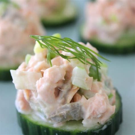 A Delicious Cucumber Salad With Cooked Salmon A Girl Defloured