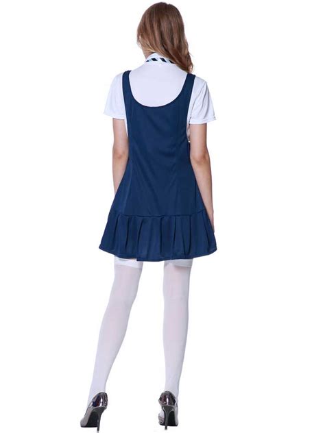 ladies sexy school girl fancy dress costume stockings st trinians uniform adult ebay