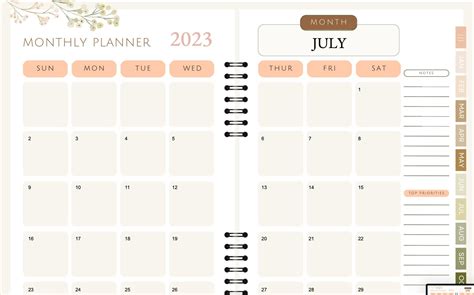 2023 Digital Planner 2023 Monthly Planner 2023 Dated Etsy