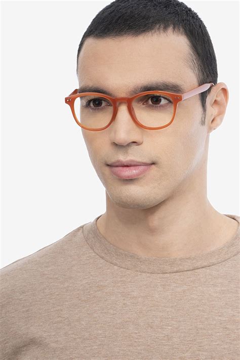 Instant Crush Round Orange Full Rim Eyeglasses Eyebuydirect