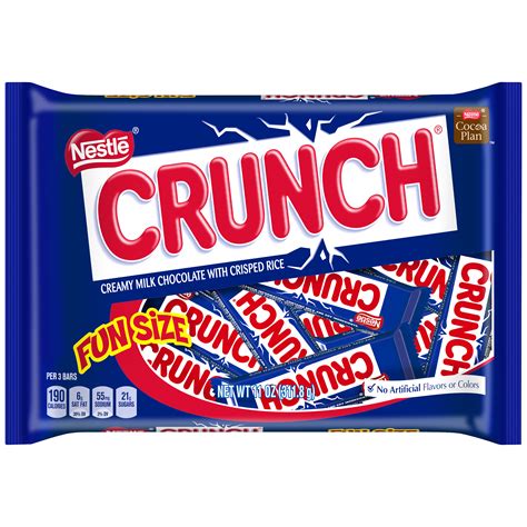 Crunch Candy Bars Nestle Fun Size 11 Oz Cocoa Plan