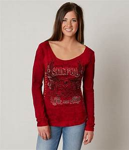 Sinful Austin Sun Top Women 39 S T Shirts In Red Buckle