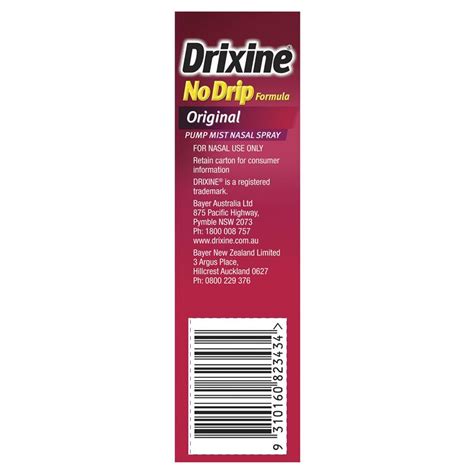 Buy Drixine 12 Hour Relief No Drip Original Nasal Spray 15ml Online At