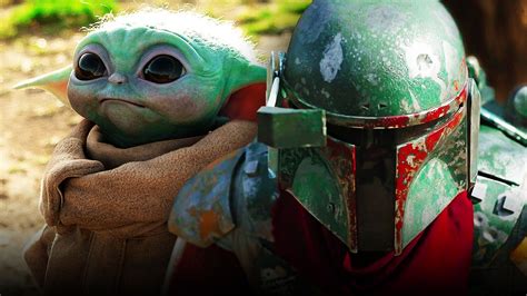 The Mandalorian Baby Yoda Wears Boba Fett Helmet In Official Concept