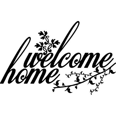 Sticker Welcome Home Floral Stickers Stickers Citations Anglais