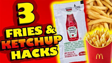 Fries And Ketchup Hack 3 Ways Fast Food French Fries Ketchup And Sauce