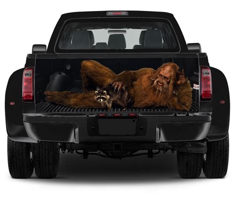 Truck Tailgate Graphics Sasquatch Big Foot Vinyl Decal Color Etsy