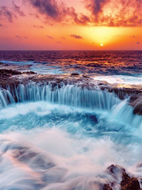 Sunset Waterfall Wallpapers Top Free Sunset Waterfall Backgrounds