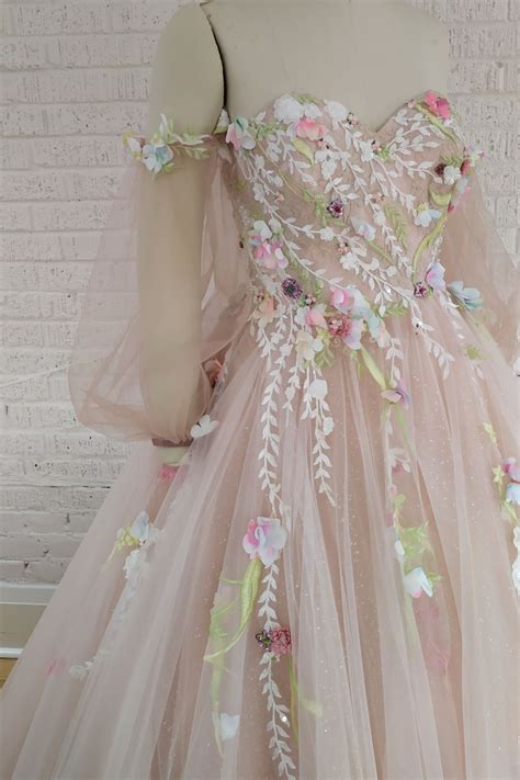 custom made fairy tale garden wedding dress by catherine langlois fairy tale wedding dress