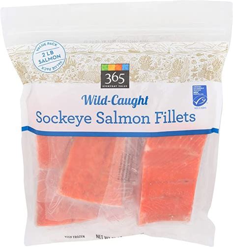 365 Everday Value Wild Caught Fish Sockeye Salmon Fillets 32 Ounce