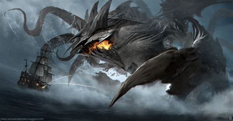 Leviathan Sea Monster Art Monster Art Animation Art Character Design