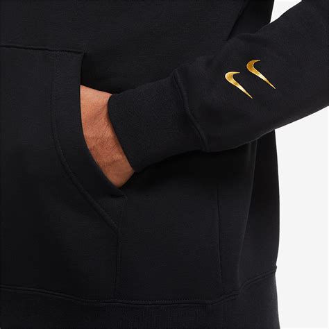 With free delivery and return options (ts&cs apply), online shopping has never been so easy. Nike Sportswear Swoosh Hoodie - Black/Metallic Gold - Tops - Mens Clothing