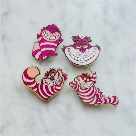 Cheshire Cat From Alice In Wonderland Pink Disney Cute Pin Badge