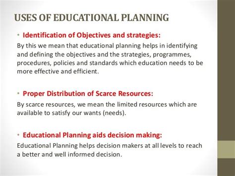 Educational Planning