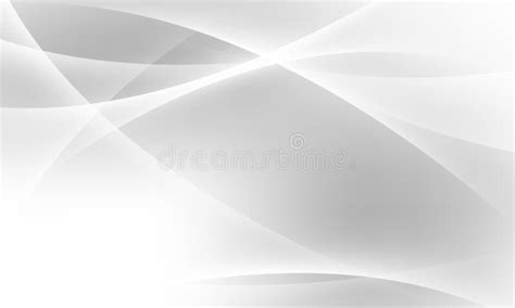 Abstract Grey Background Poster With Dynamic Waves Stock Vector