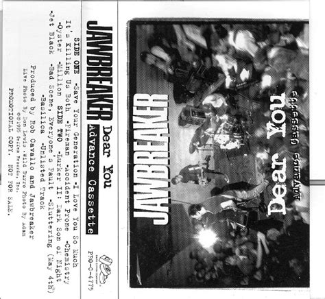 Jawbreaker Dear You 1995 Cassette Discogs