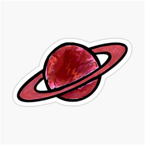 Trippy Planet Sticker By Jjcoastal Redbubble
