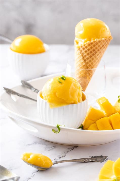Easy Creamy Mango Sorbet Sugar Salt Magic