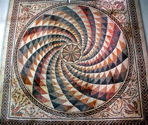 Shield Of Triangles Geometric Mosaic Roman Mosaic Mosaic Geometric