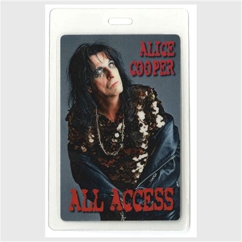 Alice Cooper Authentic Concert Tour Laminated Backstage All Access Pass Opens In A New Window Or