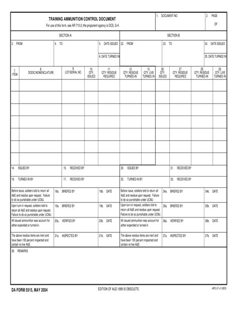 Da Form 5515 Fill Out And Sign Online Dochub