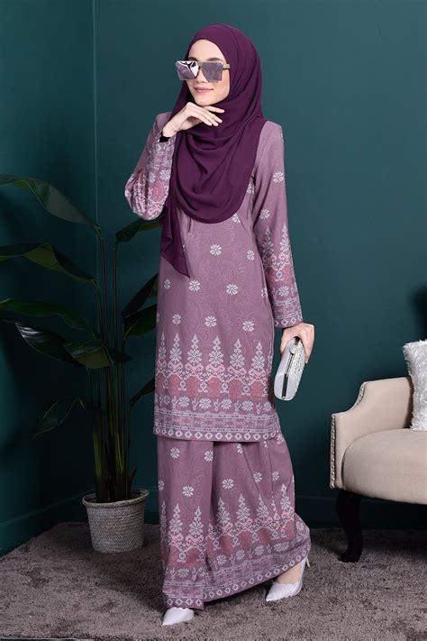 Baju Kurung Songket Amelia Purple Muslimahclothingcom