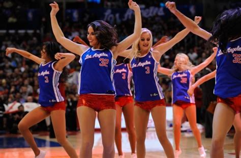 Clipper Spirit Cheerleaders Dance In Red Shorts Clippers News Surge