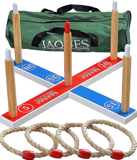 Quoits Garden Games Outdoor Games 4 Rope Quoit Ring Toss Game