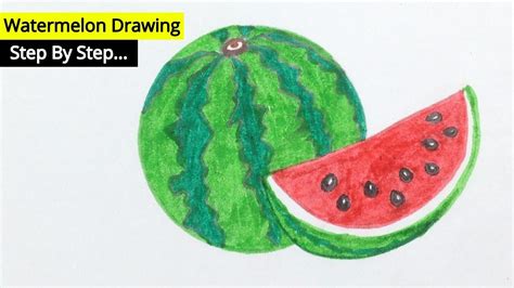 watermelon drawing step by step youtube