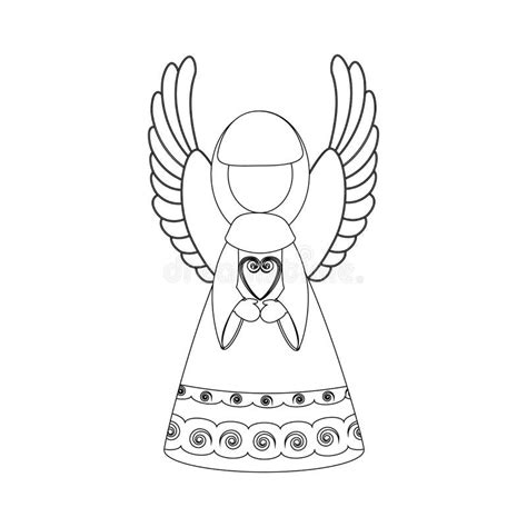 Christmas Angel Icon Stock Vector Illustration Of Holiday 80337699