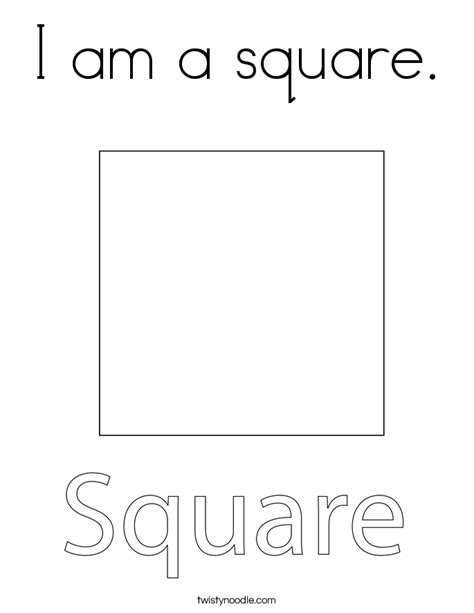 851 free images of color squares. I am a square Coloring Page - Twisty Noodle