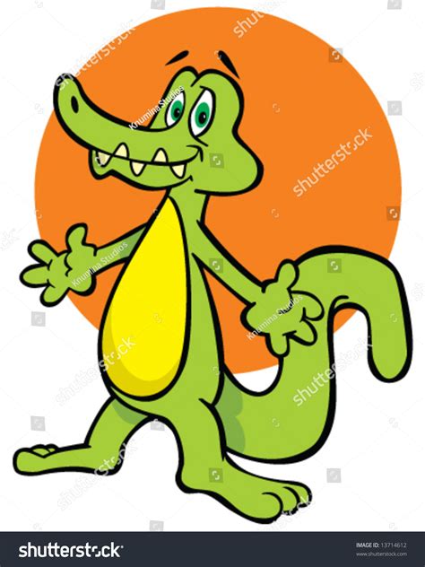 Vector Cartoon Alligator เวกเตอร์สต็อก ปลอดค่าลิขสิทธิ์ 13714612