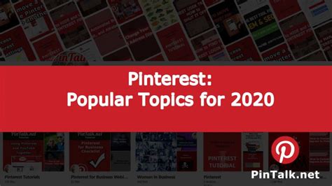 Pinterest Popular Topics For 2020 Pinterest Tutorials