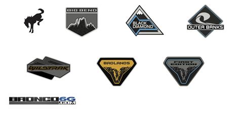 2021 Bronco Trim And Model Badges Logos Image Files Bronco6g 2021