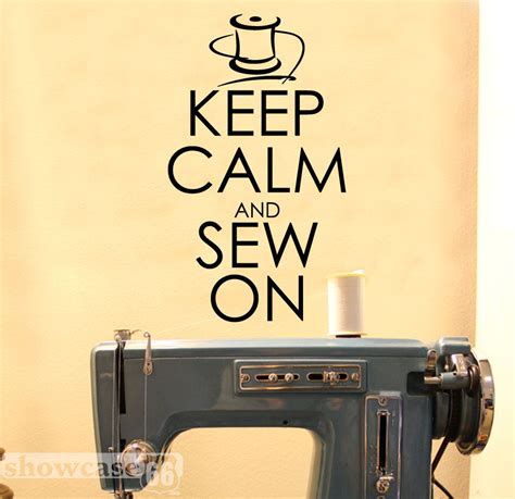 Keep Calm And Sew On Vinyl Wall Art Free Shipping Sewing