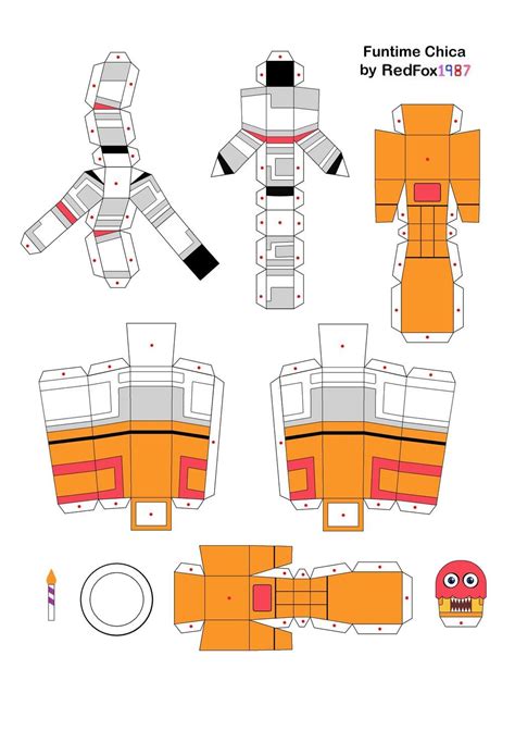 Funtime Chica Papercraft Part2 By Redfox1987 On Deviantart Paper