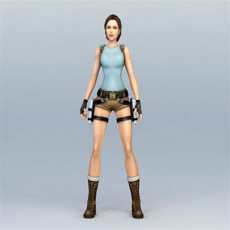 Tomb Raider Lara Croft Character Free 3d Model Max Vray