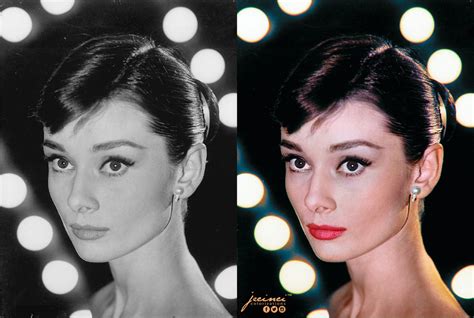 audrey hepburn colorized by jecinci r jecinci