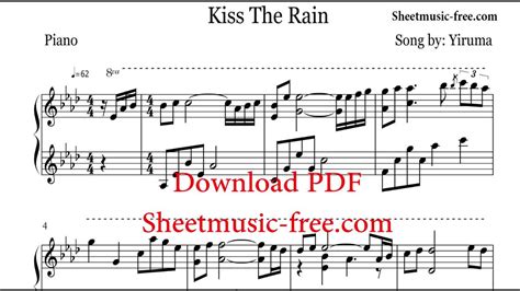 .sheet free download do bloghocpiano tổng hợp và chia sẻ đến những ai đam mê, yêu thích piano có thêm bản nhạc kiss the rain piano sheet everyonepiano để thực hành. Kiss The Rain Sheet Music Yiruma - YouTube