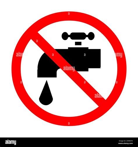 No Water Tap Sign Stock Photo Alamy