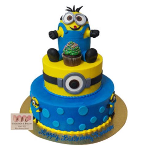 Check out our minions cake selection for the very best in unique or custom, handmade pieces from our party décor shops. (2189) 3 Layer Minion Cake - ABC Cake Shop & Bakery