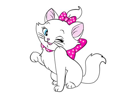 White Kitten Cartoon Free Clipart Cute White Cat Clip Art Library