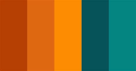 Orange and teal are complementary colors, meaning they're opposites on the color wheel and they create a pleasing contrast when juxtaposed. Dark Orange & Teal Color Scheme » Green » SchemeColor.com